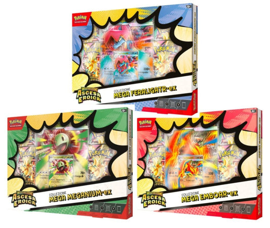 Megaevoluzioni: Ascesa Eroica - Collezione Mega Meganium , Ferraligator & Emboar  - ( ITA )
